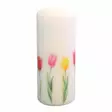 Rtokuvakynttilä "Tulppaanit" 6x14cm - Pääsiäiskynttilät - 2711215-tulp - 2