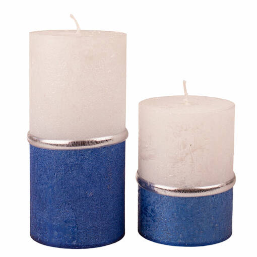 Metallihohto raita, sinivalkoinen - Metallihohtokynttilät - 1990443-21HP - 1