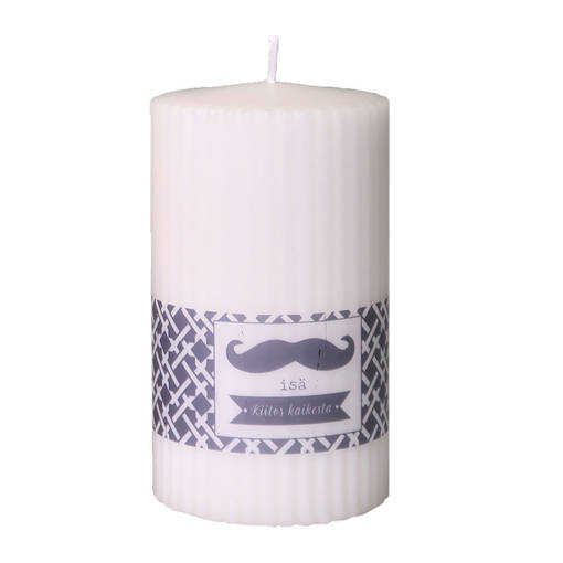 Isänpäivä vekkikynttilä, 12cm kerma. - Isänpäiväkynttilät - 14604V-02IS - 1