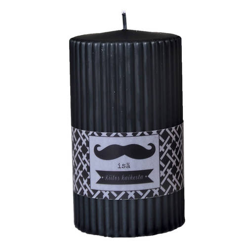 Isänpäivä vekkikynttilä, 12cm musta. - Isänpäiväkynttilät - 14604V-30IS - 1