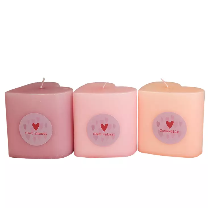 Sydänkynttilä 8cm, Olet ihana. / vroosa - Onnittelukynttilät - 1410885YS - 1