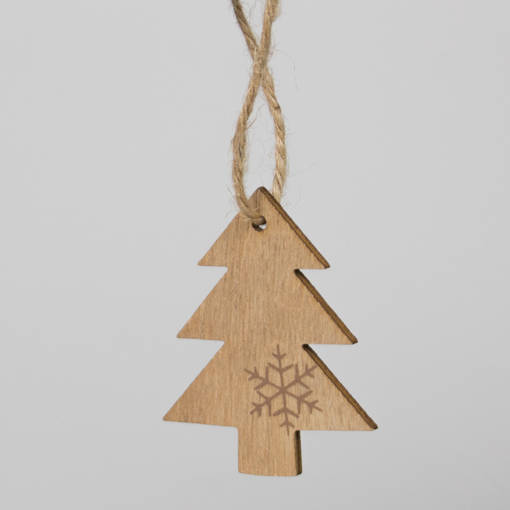 Roikkuva puukoriste, kuusi - Ripustettavat koristeet - 542521-T - 1
