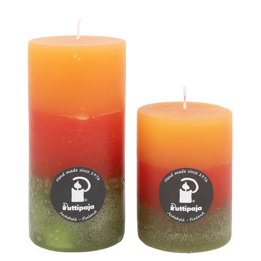 Raitakynttilä, Ruska - Raidalliset pöytäkynttilät - 1670404Ru - 1