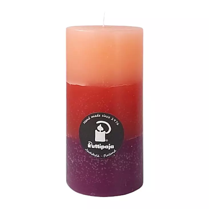 Raitakynttilä, Munakoiso, 15 cm - Raidalliset pöytäkynttilät - 1670506MU - 1