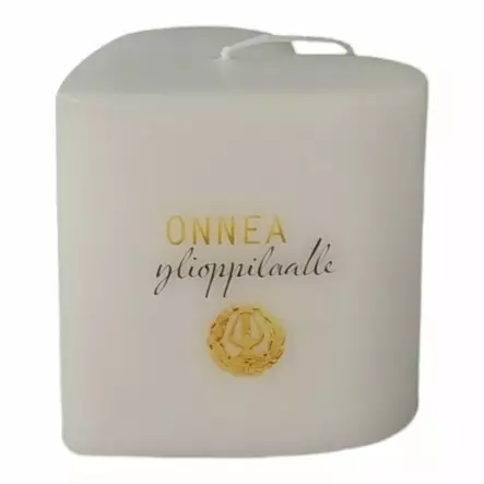 Onnittelusydänkynttilä "Ylioppilaslyyra", 8 cm - Ylioppilaskynttilät - 2714108YOLy - 2