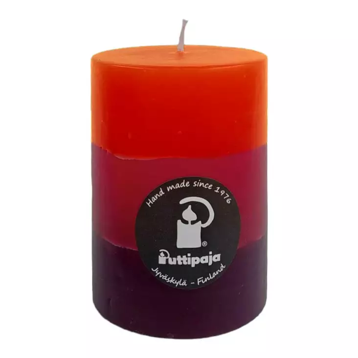 Raitakynttilä Syyslehdet - Raidalliset pöytäkynttilät - 1670455SY - 1